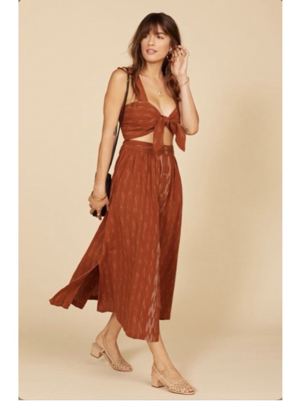 Free People Caldasi Midi Dress Size L - Picture 1 of 10